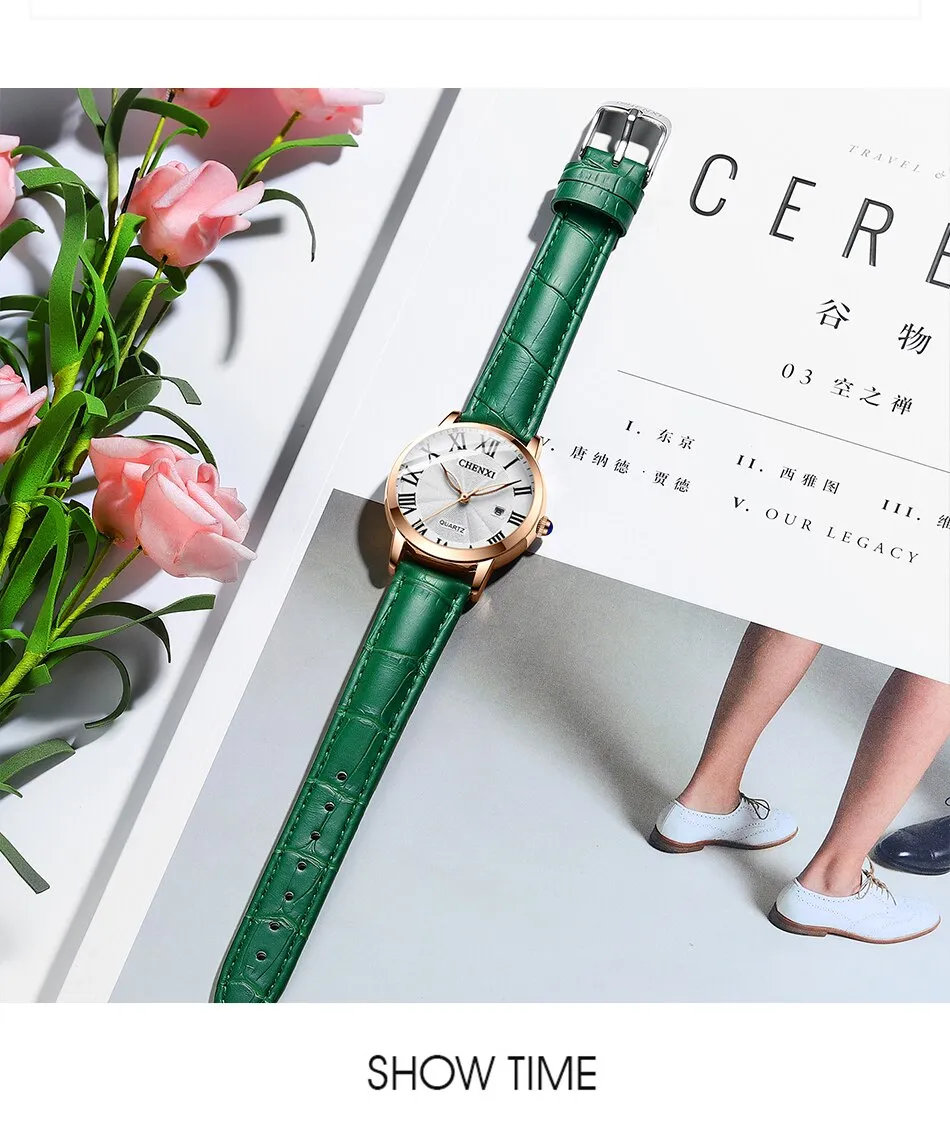 CHENXI Fashion Brand Women&#39;s Luxury Rose Gold Wrist Watches Waterproof Stainless Steel Quartz Watch For Women Relogio Feminino