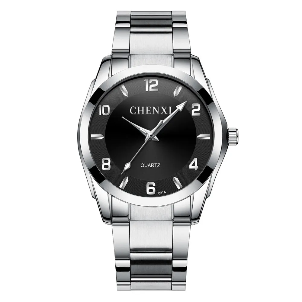CHENXI Fashion Stainless Steel Watches for Mens Simple Waterproof  Clock Men Quartz Sport Watch Top Luxury Brand Male WristWatc