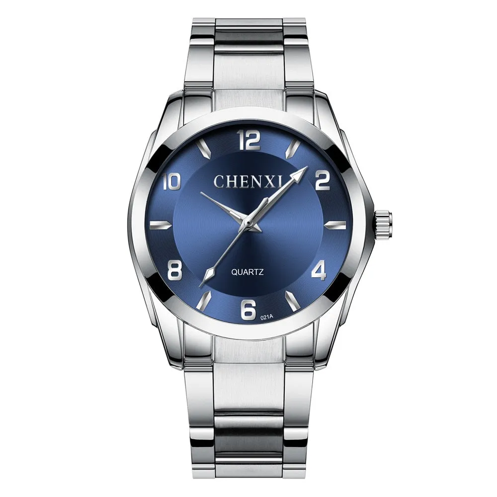 CHENXI Fashion Stainless Steel Watches for Mens Simple Waterproof  Clock Men Quartz Sport Watch Top Luxury Brand Male WristWatc
