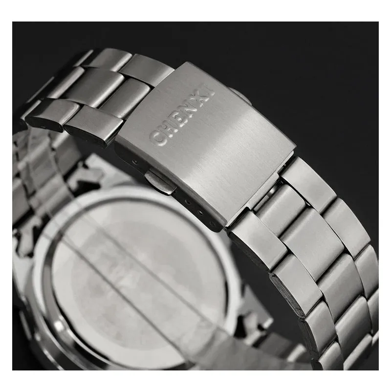 CHENXI Fashion Stainless Steel Watches for Mens Simple Waterproof  Clock Men Quartz Sport Watch Top Luxury Brand Male WristWatc