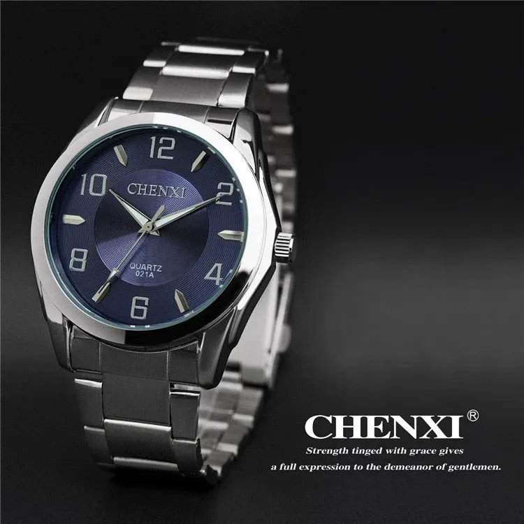 CHENXI Fashion Stainless Steel Watches for Mens Simple Waterproof  Clock Men Quartz Sport Watch Top Luxury Brand Male WristWatc