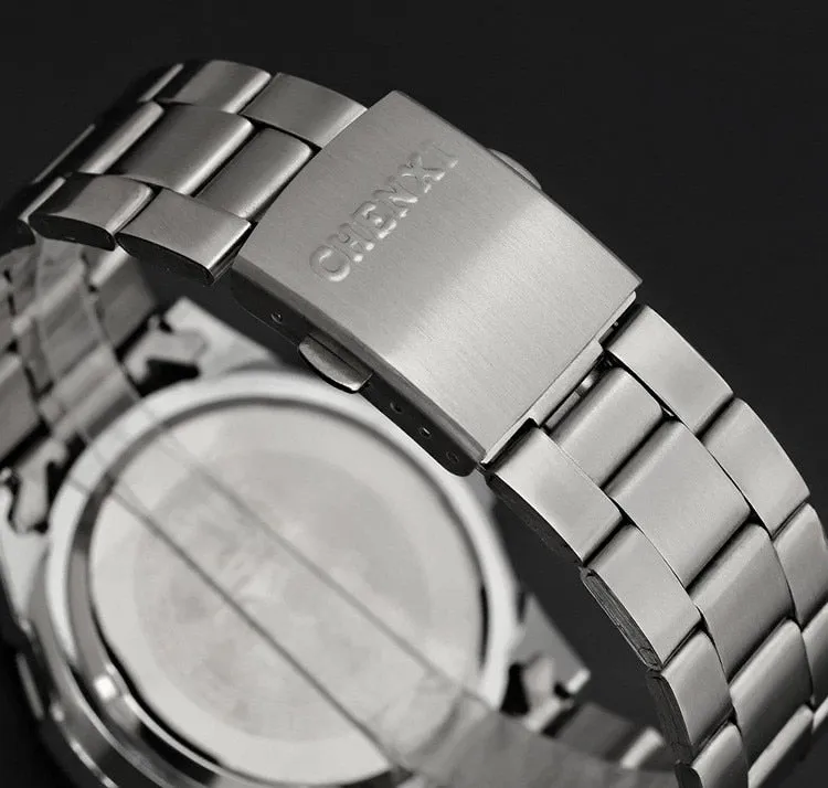 CHENXI Fashion Stainless Steel Watches for Mens Simple Waterproof  Clock Men Quartz Sport Watch Top Luxury Brand Male WristWatc