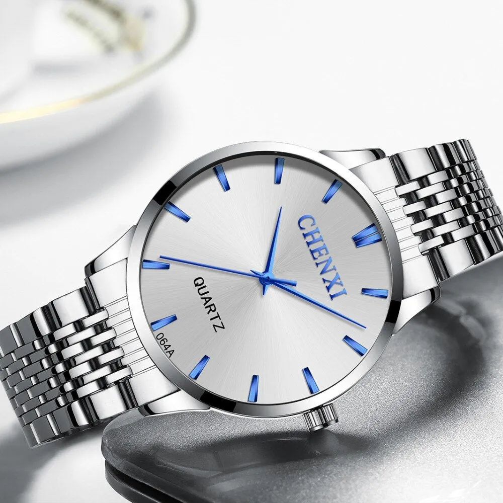CHENXI Luxury Men Analog Quartz Watch Top Brand Man Business Watches Stainless Steel Waterproof Men&#39;s Wristwatches Clock
