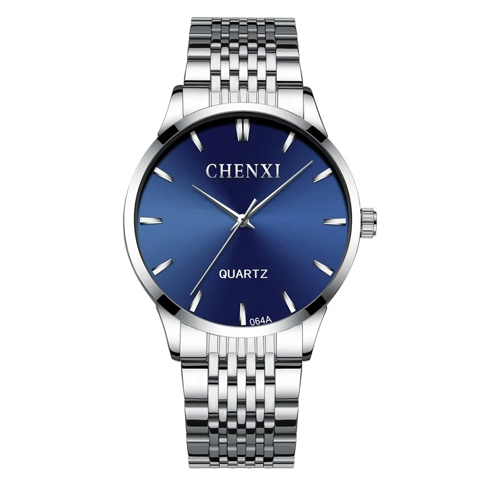 CHENXI Luxury Men Analog Quartz Watch Top Brand Man Business Watches Stainless Steel Waterproof Men&#39;s Wristwatches Clock