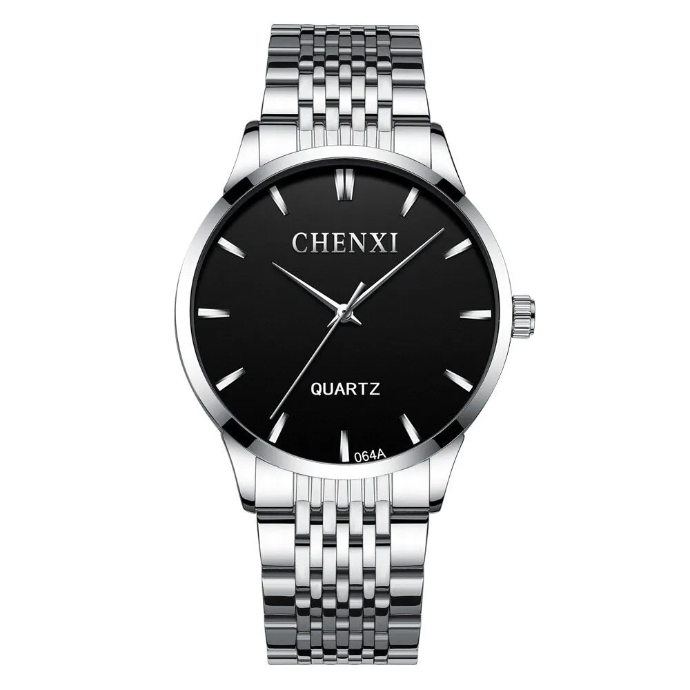CHENXI Luxury Men Analog Quartz Watch Top Brand Man Business Watches Stainless Steel Waterproof Men&#39;s Wristwatches Clock