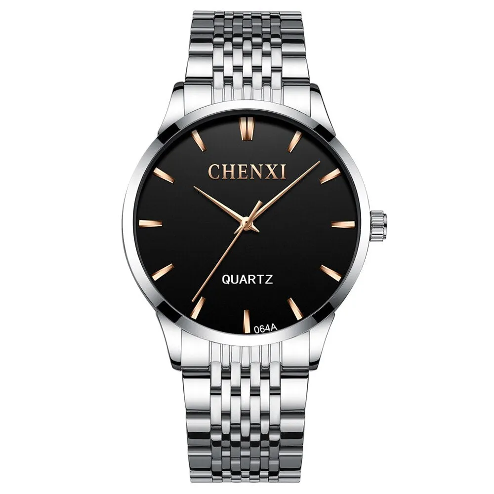 CHENXI Luxury Men Analog Quartz Watch Top Brand Man Business Watches Stainless Steel Waterproof Men&#39;s Wristwatches Clock