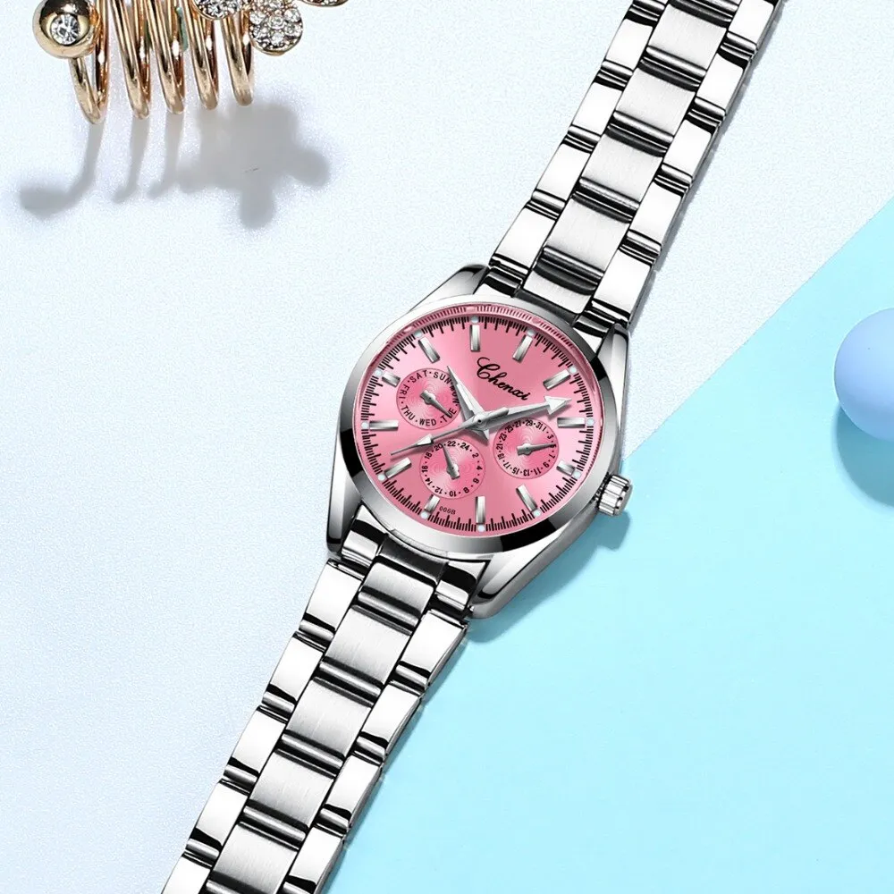 CHENXI Silver Watch Women Watches Lady Fashion Bracelet Quartz Wristwatches Female Clock Relogio Feminino Montre Femme