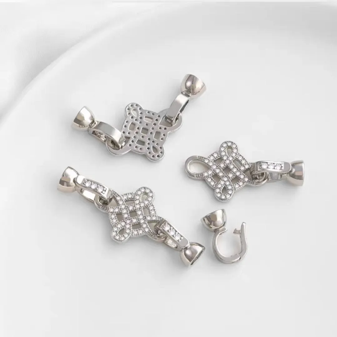 Chinese Knot Zircon Clasp