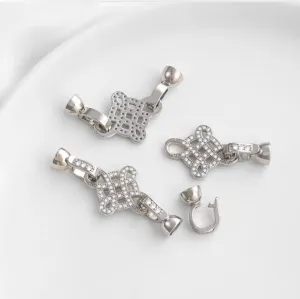 Chinese Knot Zircon Clasp