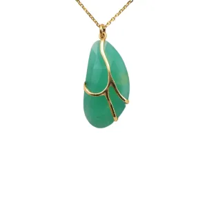 Chrysoprase Butterfly Pendant