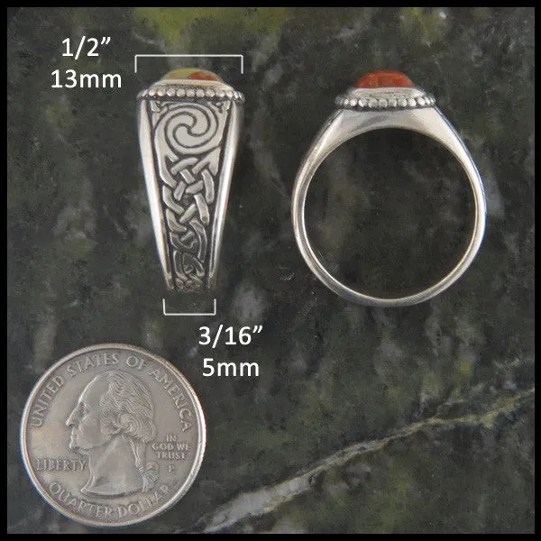 Churaich Ring with Stones in Silver