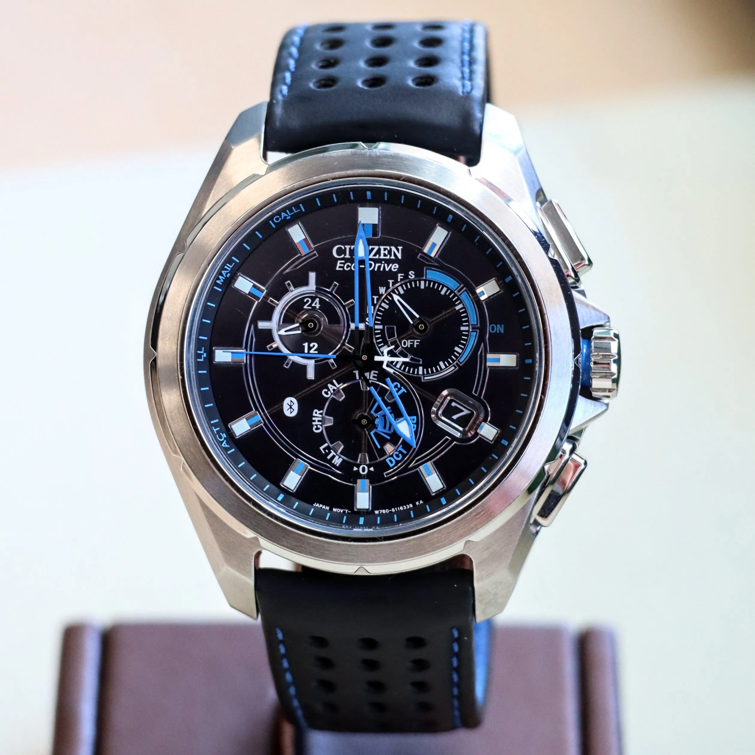 CITIZEN Proximity Eco-Drive Watch AT7030-05E Perpetual Calendar Chronograph Bluetooth Wristwatch