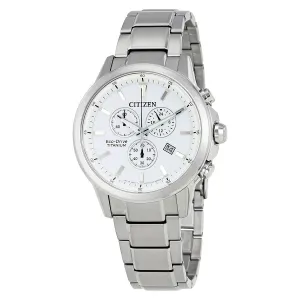 Citizen TI   IP Chronograph Silver Dial Men's Watch AT2340-56A