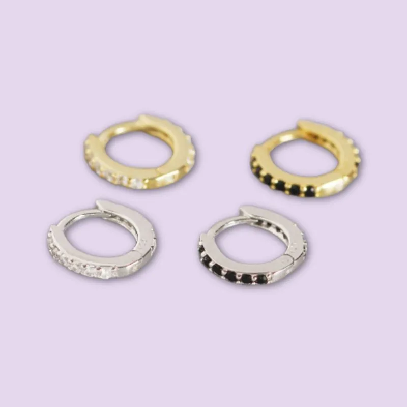 Classic Studded Huggie Earrings