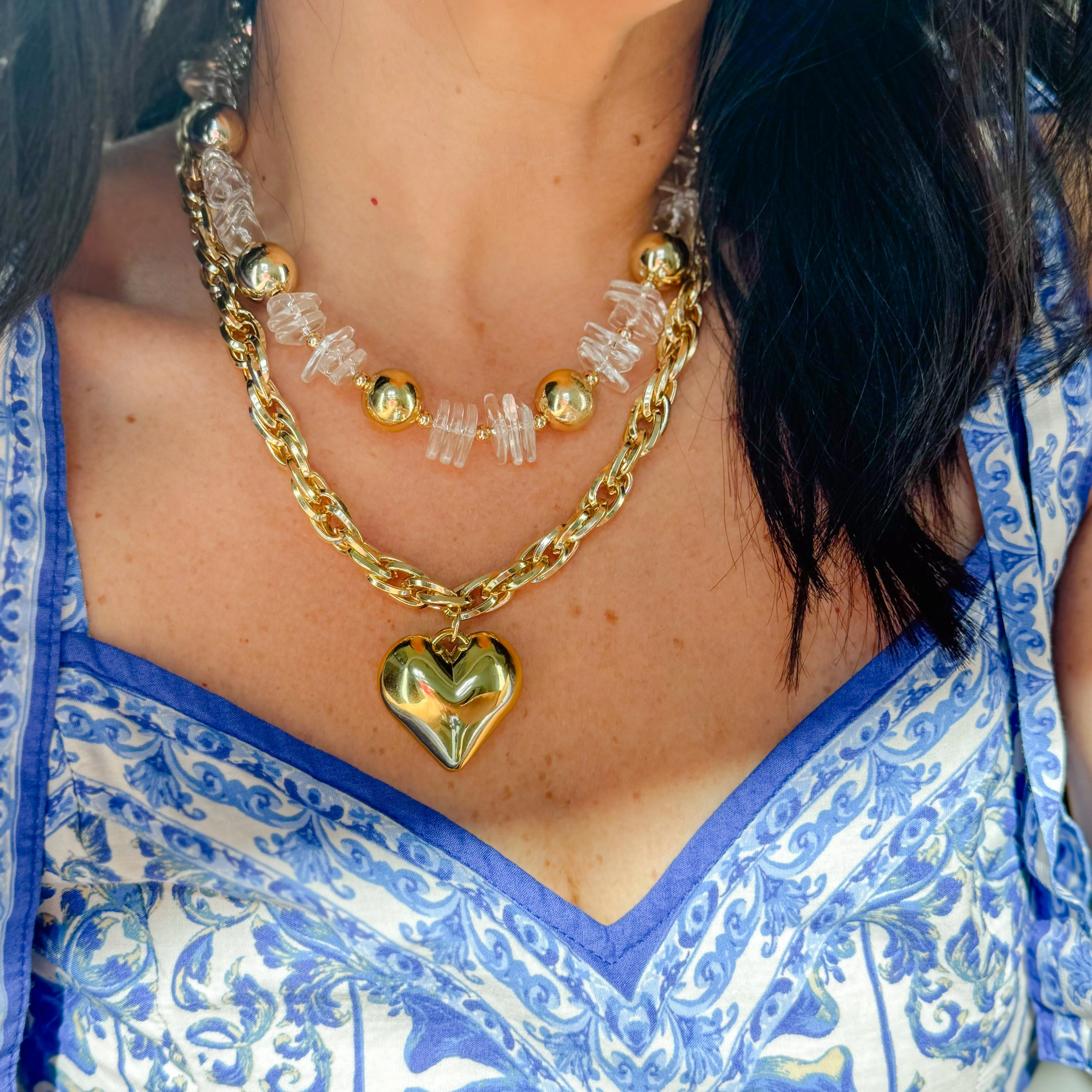 Clearly Understated Beaded Necklace