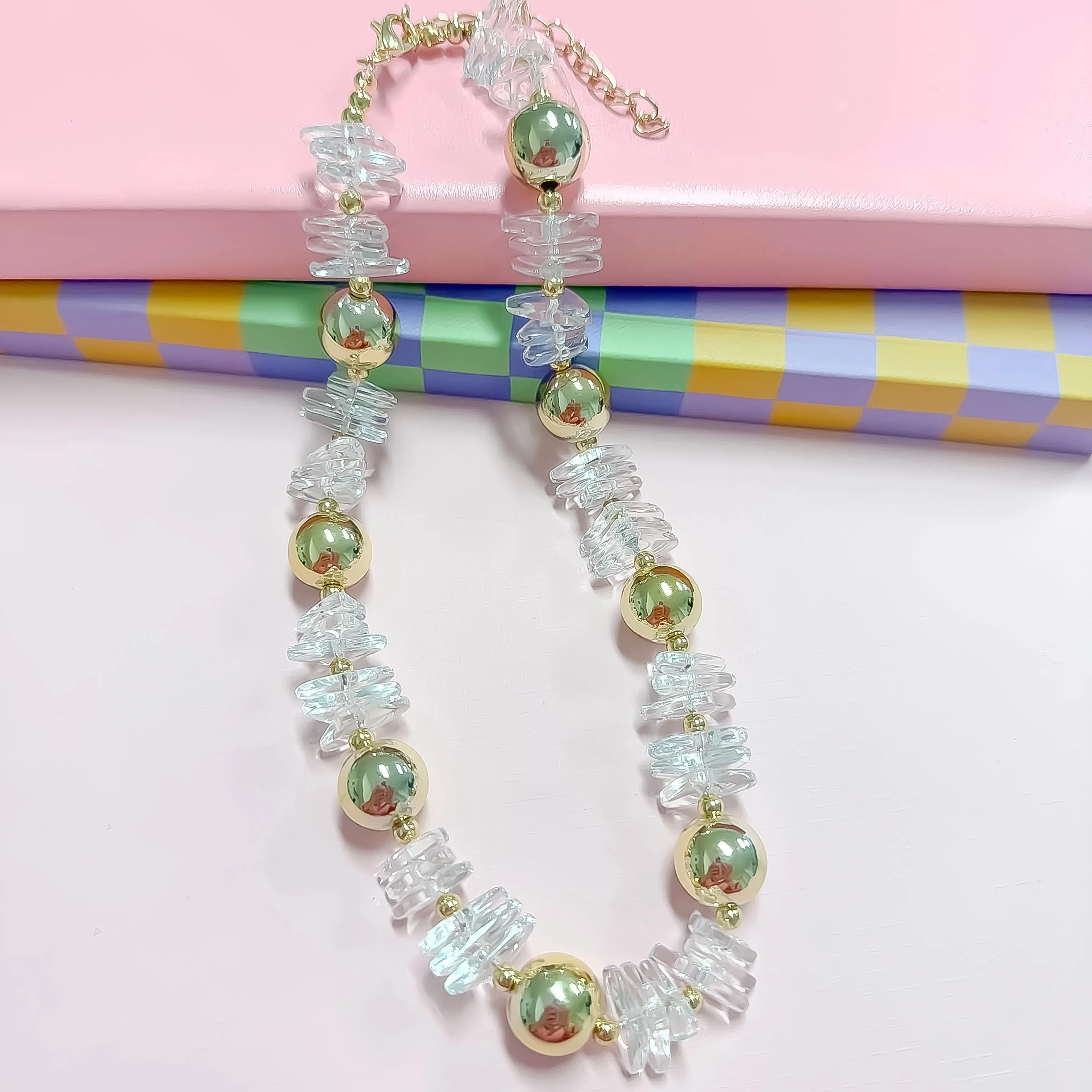 Clearly Understated Beaded Necklace