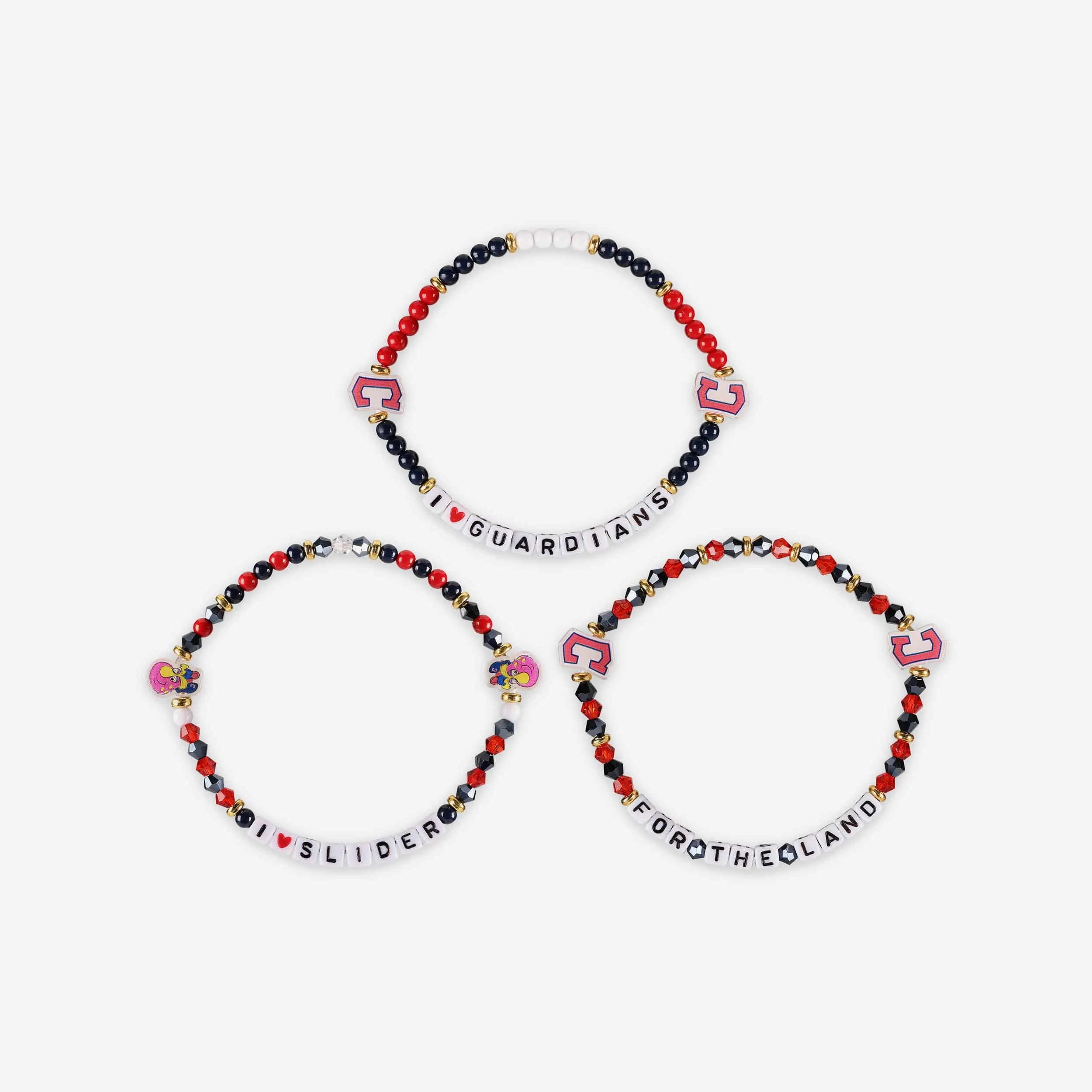 Cleveland Guardians 3 Pack Friendship Bracelet