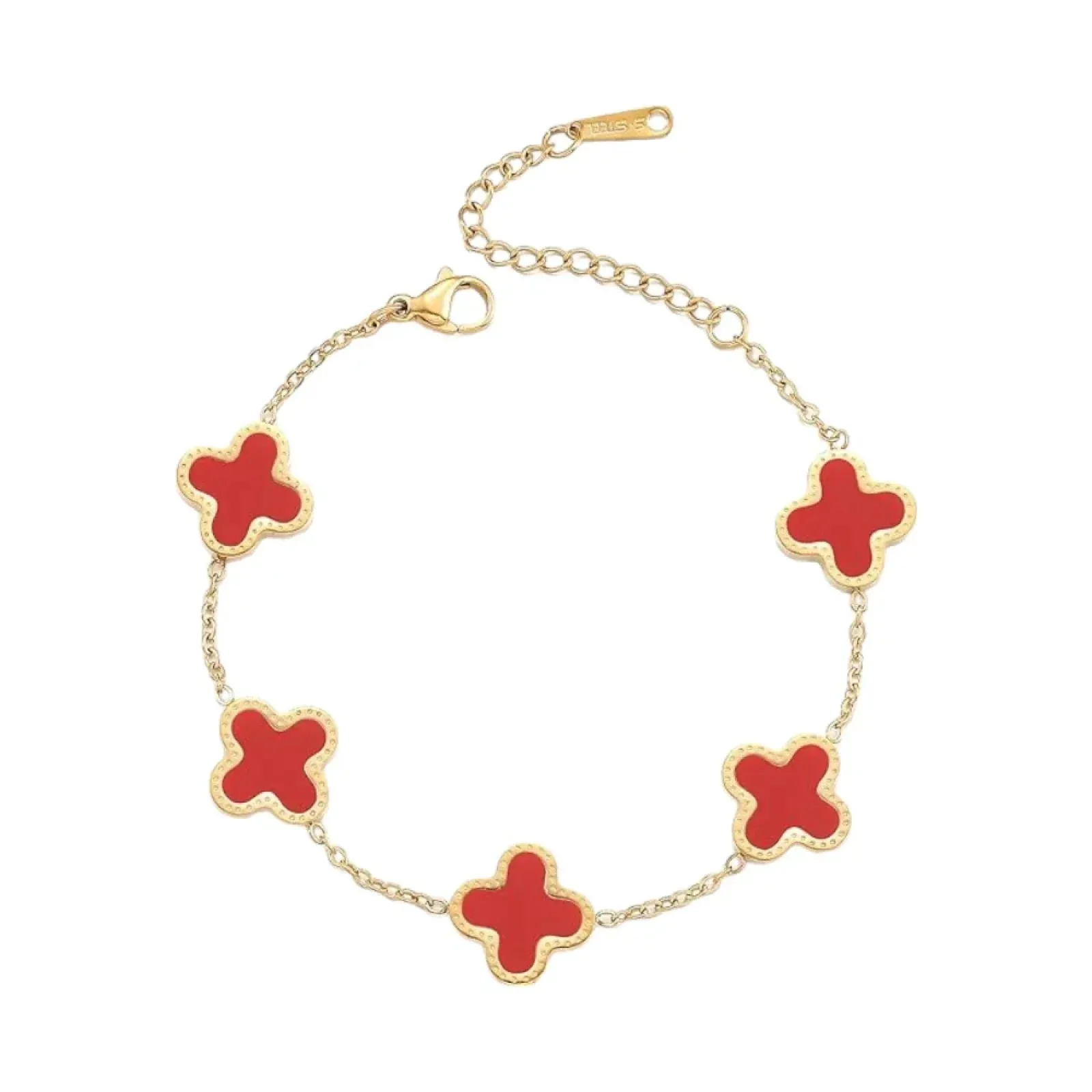 Clover Lucky Bracelet for Women White/Black/Red/Green Bracelets Cute Link Bracelets Jewelry Gifts Trendy for Women Teen Girls Bracelet Vancleef Bracelet