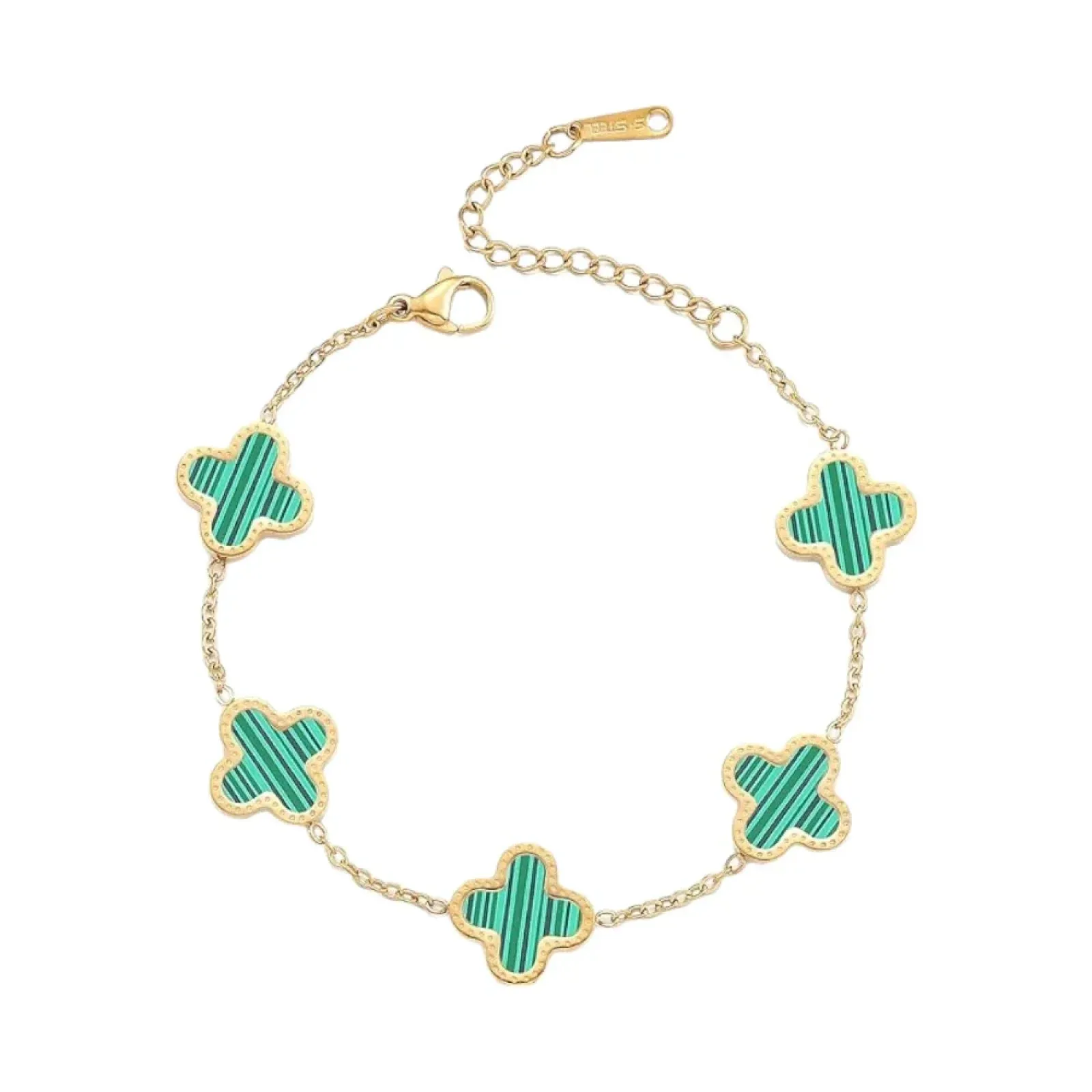 Clover Lucky Bracelet for Women White/Black/Red/Green Bracelets Cute Link Bracelets Jewelry Gifts Trendy for Women Teen Girls Bracelet Vancleef Bracelet