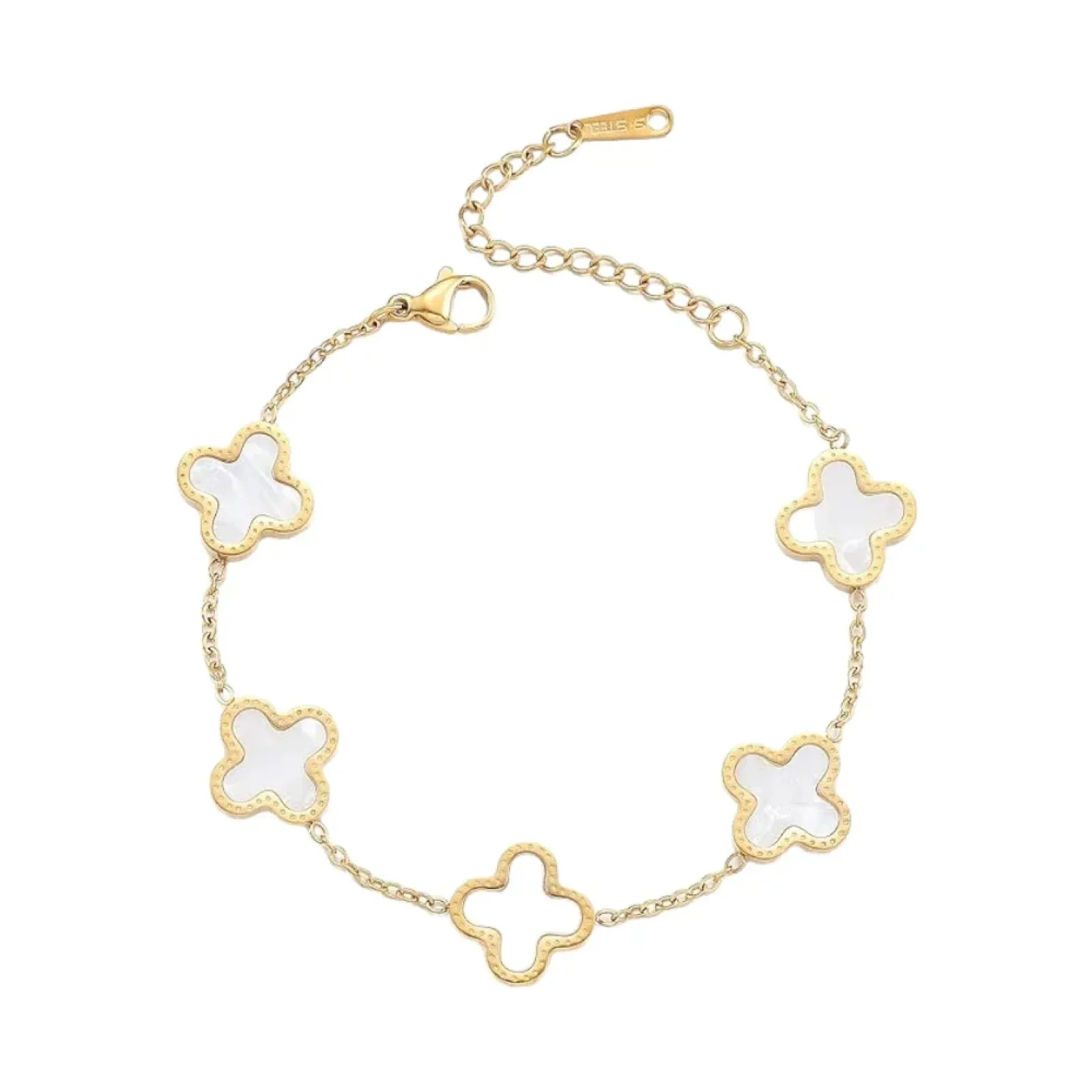 Clover Lucky Bracelet for Women White/Black/Red/Green Bracelets Cute Link Bracelets Jewelry Gifts Trendy for Women Teen Girls Bracelet Vancleef Bracelet