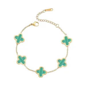 Clover Lucky Bracelet for Women White/Black/Red/Green Bracelets Cute Link Bracelets Jewelry Gifts Trendy for Women Teen Girls Bracelet Vancleef Bracelet