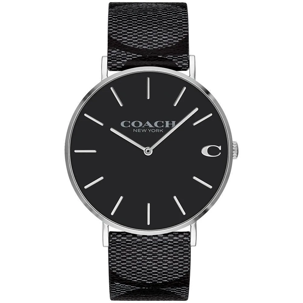 Coach Charles Casual Black Leather Men's Watch 14602157