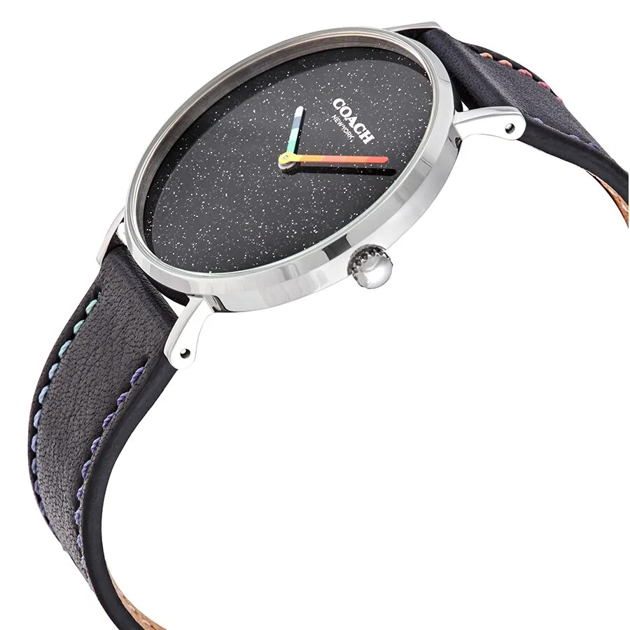 Coach Perry Quartz Black Dial Black Leather Ladies Watch 14503033