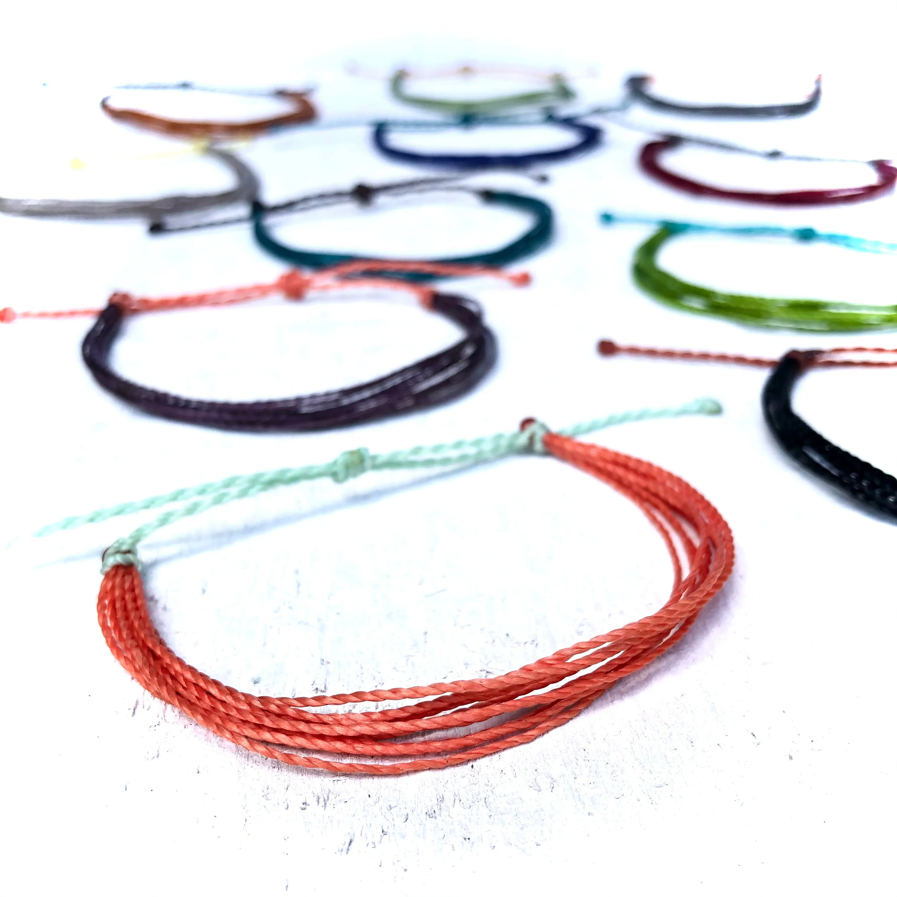 Color Block String Surf Bracelets