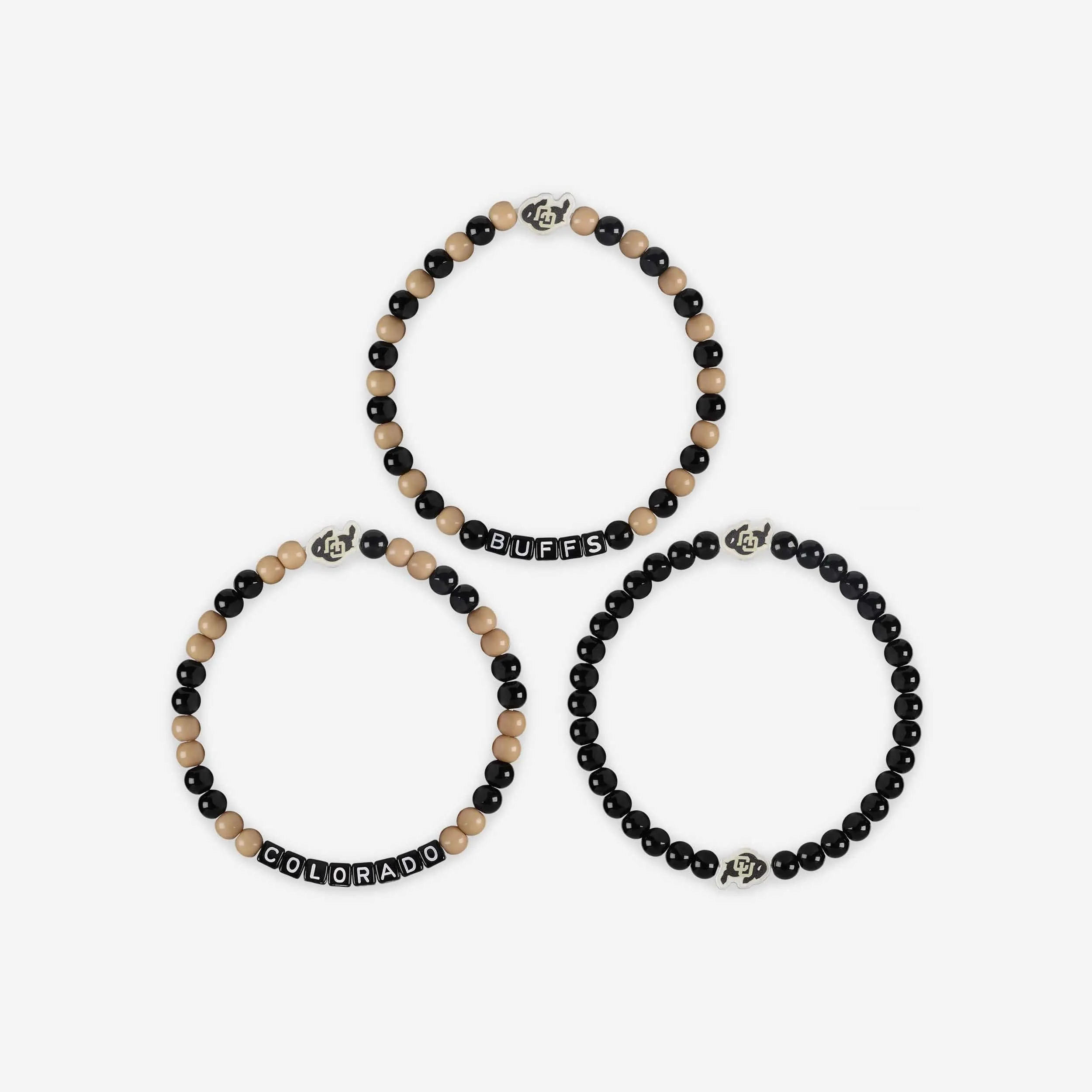 Colorado Buffaloes 3 Pack Beaded Friendship Bracelet