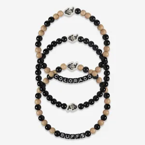 Colorado Buffaloes 3 Pack Beaded Friendship Bracelet