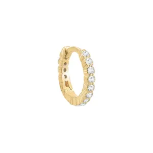 Colored Mini CZ Bezel Huggie Earring