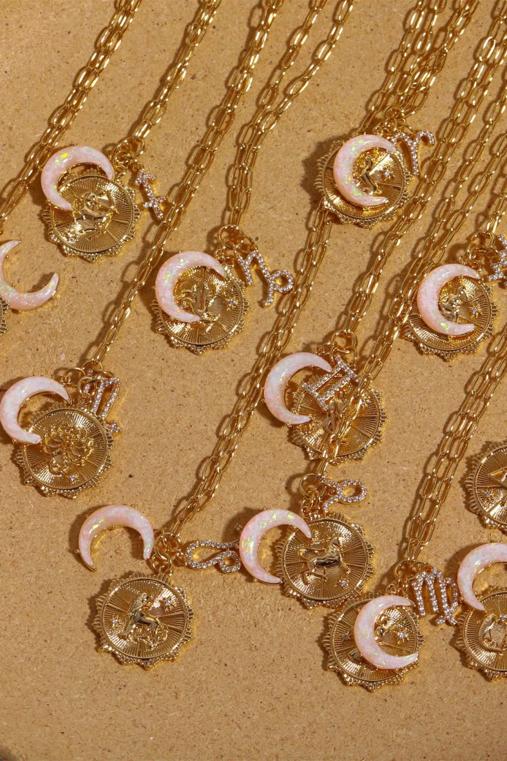Constellation and Moon Pendant Copper Necklace