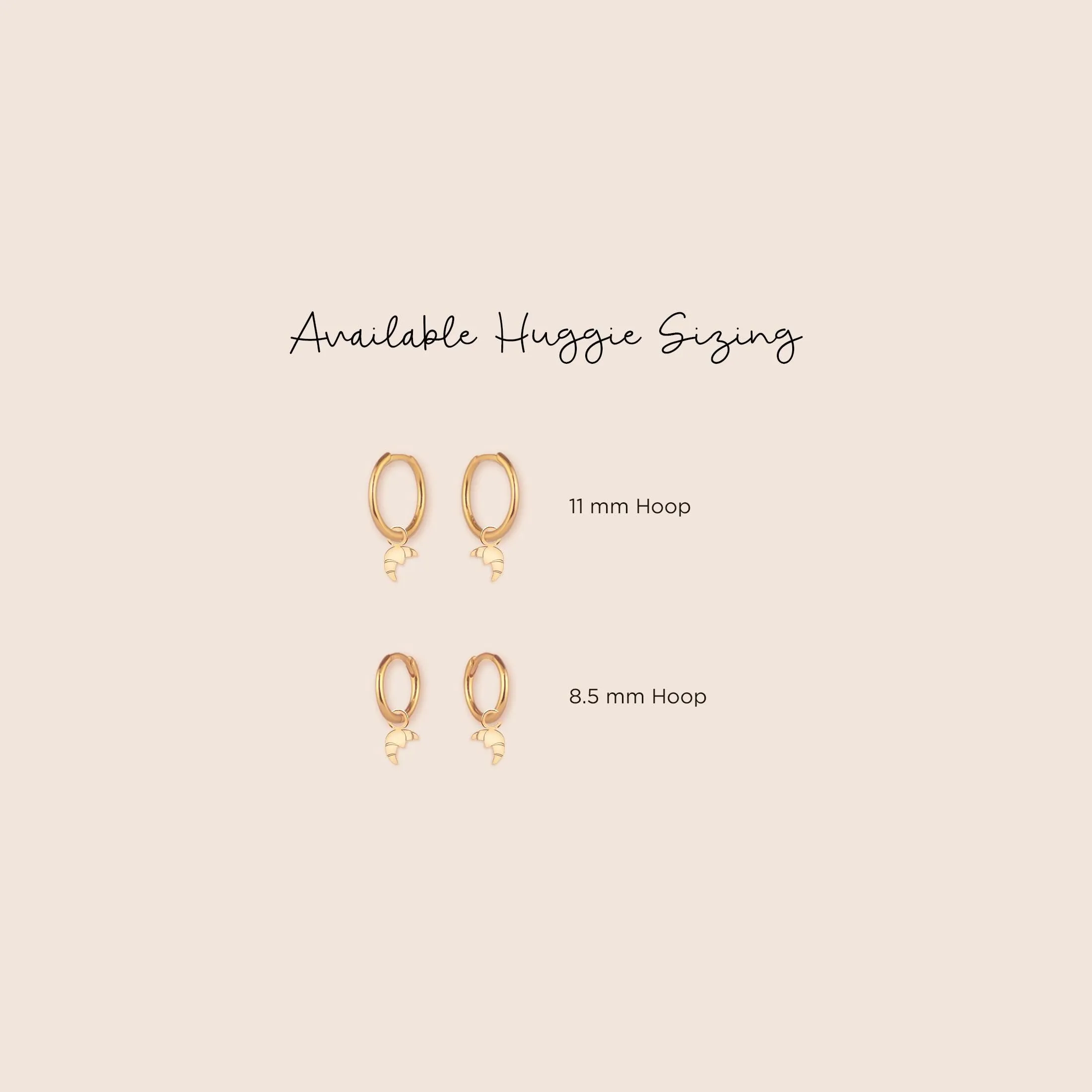 Croissant Huggie Hoops