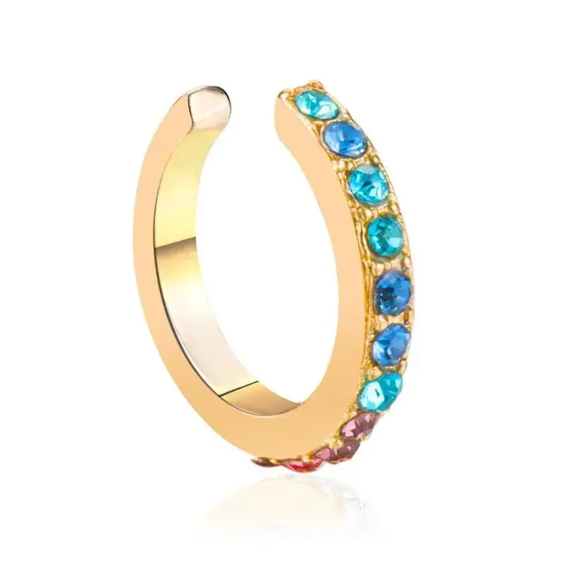 Crystal Clip Earrings For Women Zircon Earing Without Hole Jewelry Fake Earrings Single Ear Bone Clip Earings Ear Cuffs