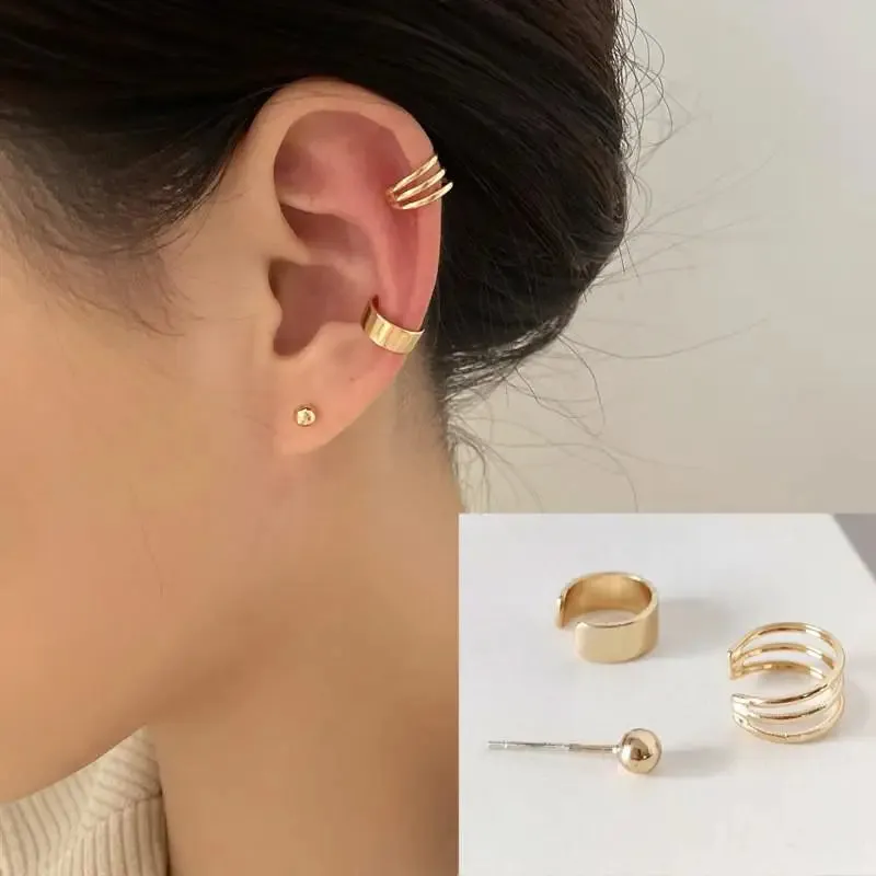 Crystal Clip Earrings For Women Zircon Earing Without Hole Jewelry Fake Earrings Single Ear Bone Clip Earings Ear Cuffs