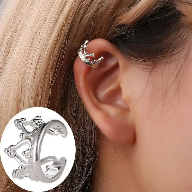 Crystal Clip Earrings For Women Zircon Earing Without Hole Jewelry Fake Earrings Single Ear Bone Clip Earings Ear Cuffs