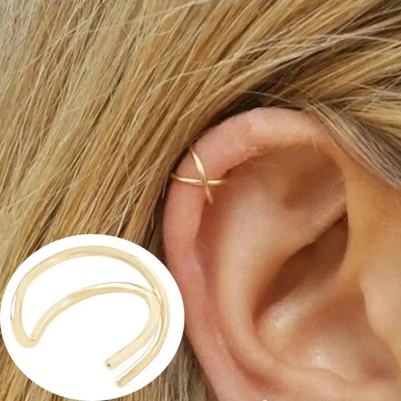 Crystal Clip Earrings For Women Zircon Earing Without Hole Jewelry Fake Earrings Single Ear Bone Clip Earings Ear Cuffs