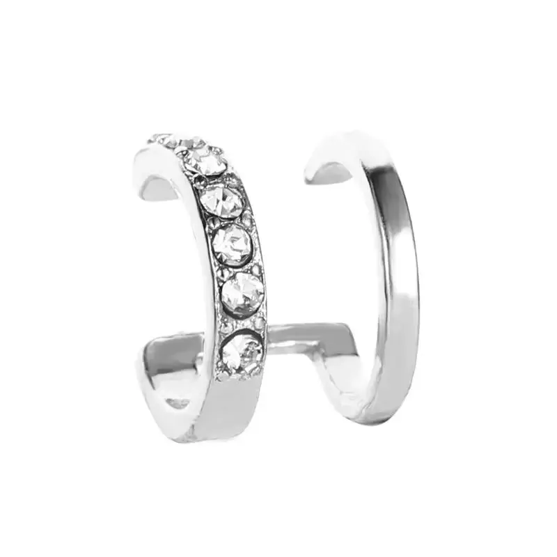 Crystal Clip Earrings For Women Zircon Earing Without Hole Jewelry Fake Earrings Single Ear Bone Clip Earings Ear Cuffs