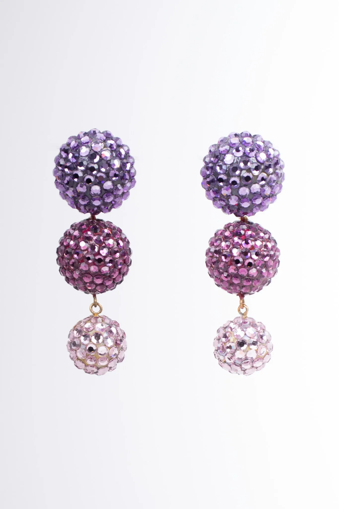 Crystal Ombré Ball Drop Earrings