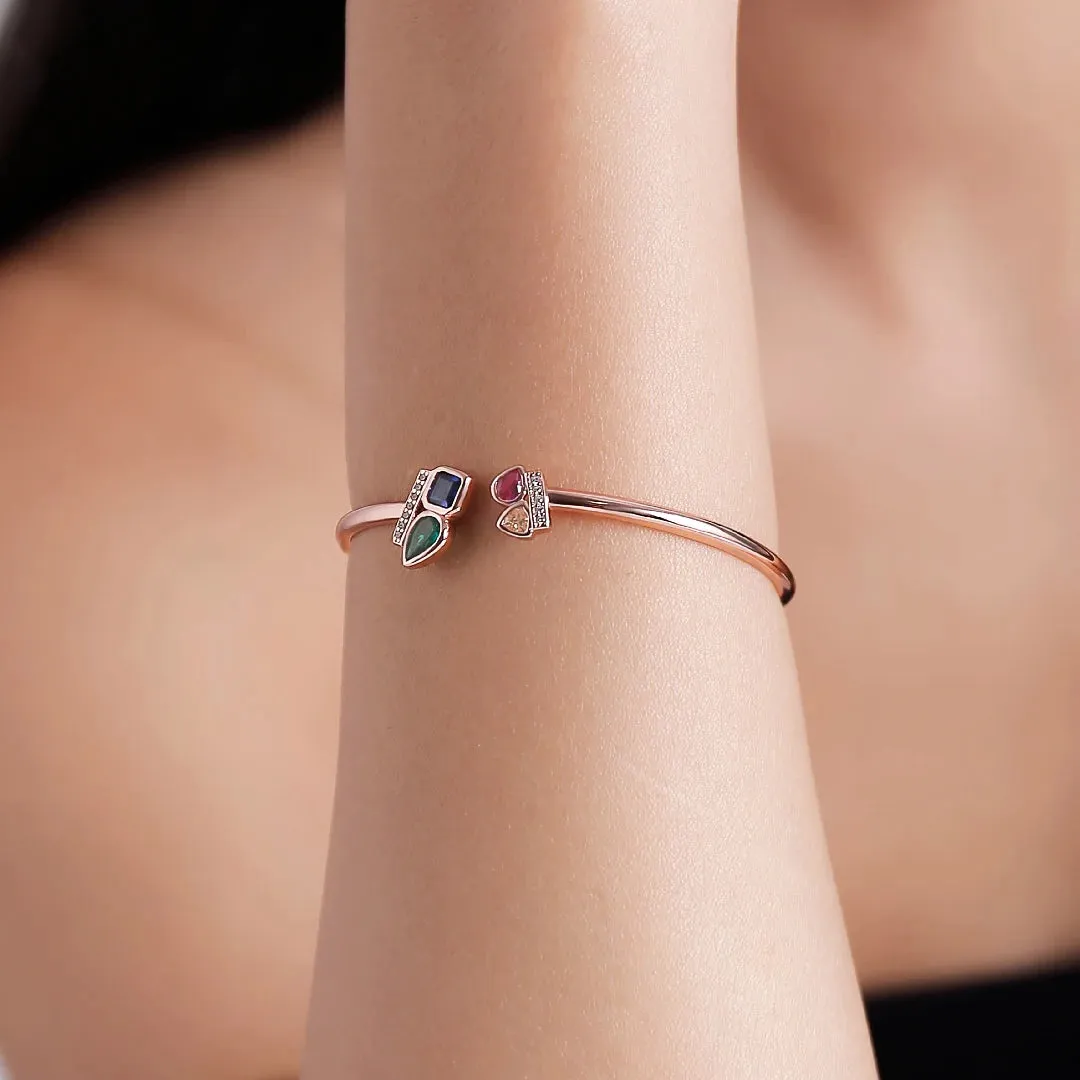 Cubic Zirconia Diamond Open Bracelet La beauté de l'espoir Collection by Venus