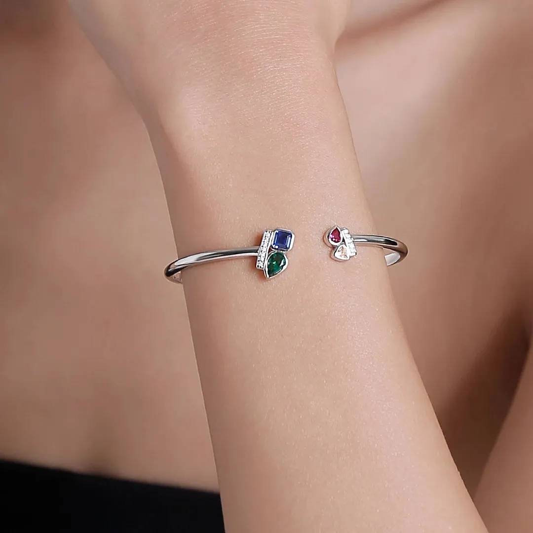 Cubic Zirconia Diamond Open Bracelet La beauté de l'espoir Collection by Venus