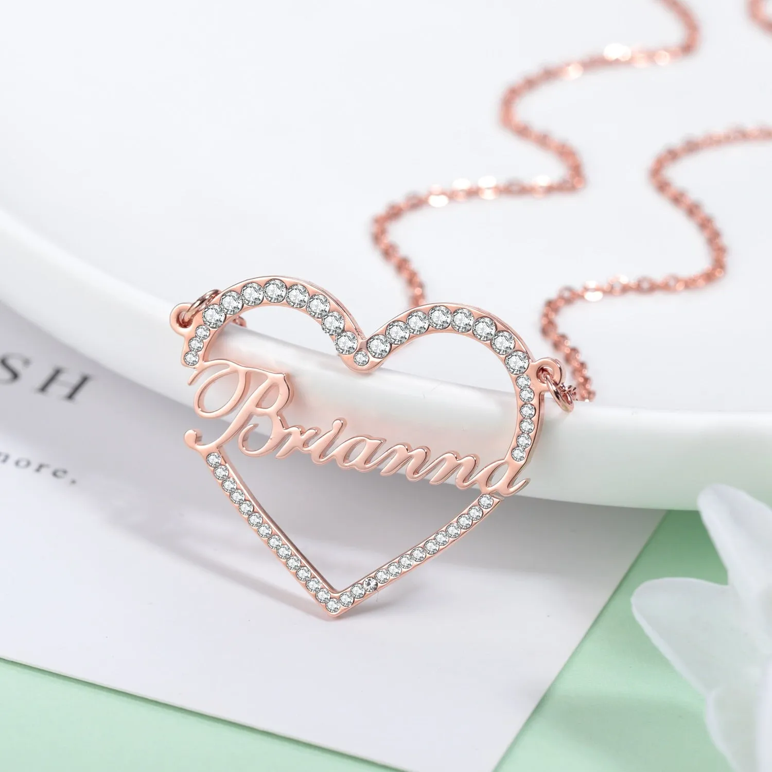 Customize This Personalized Heart Name Necklace