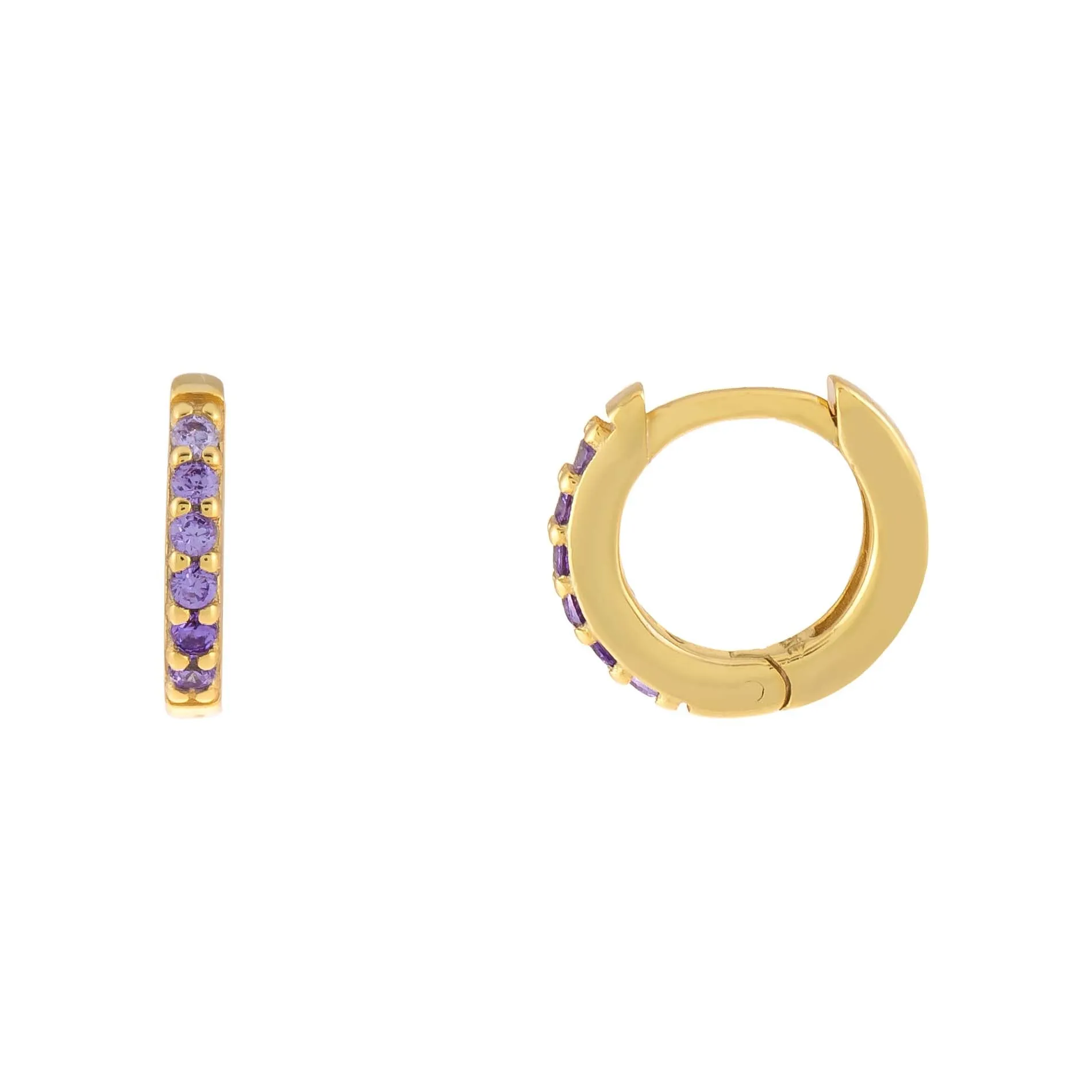 CZ Colored Huggie Earring