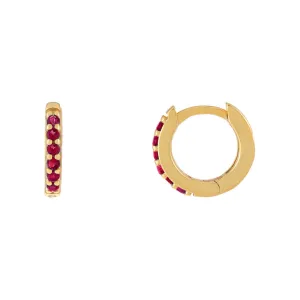 CZ Colored Huggie Earring