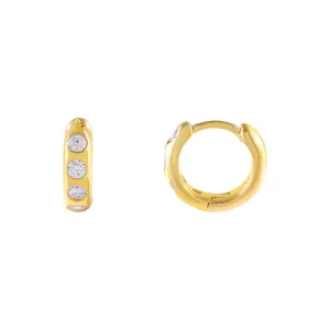 CZ Mini Multi Stone Huggie Earring