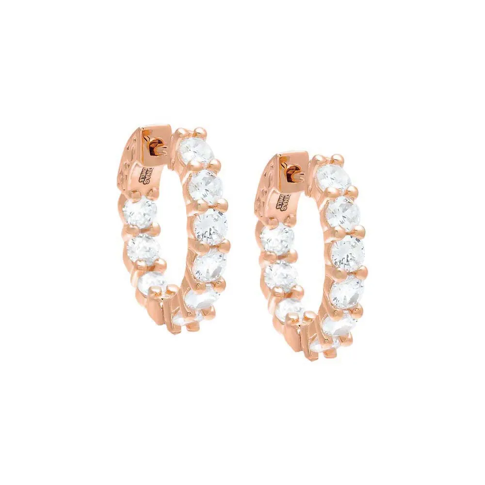 CZ Small Round Hoop Earring