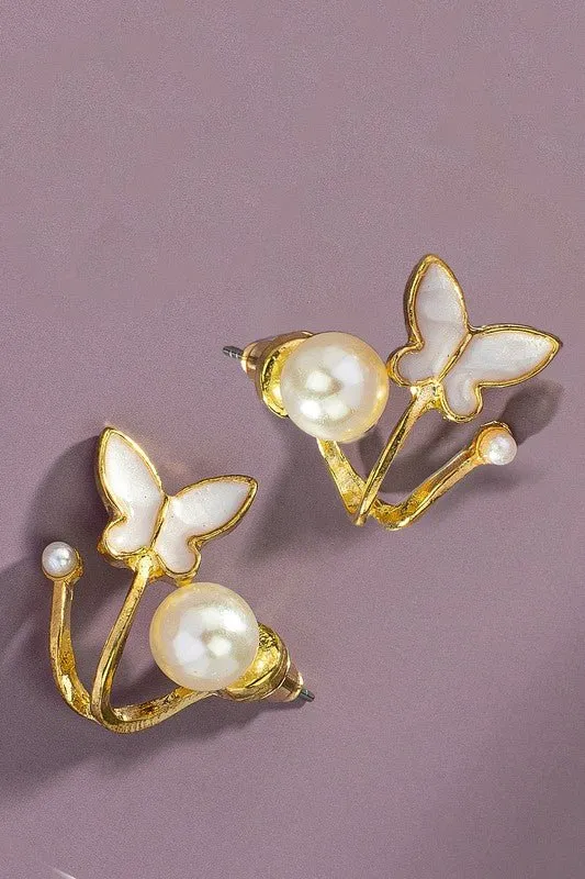 D9903 Front and back pearl stud