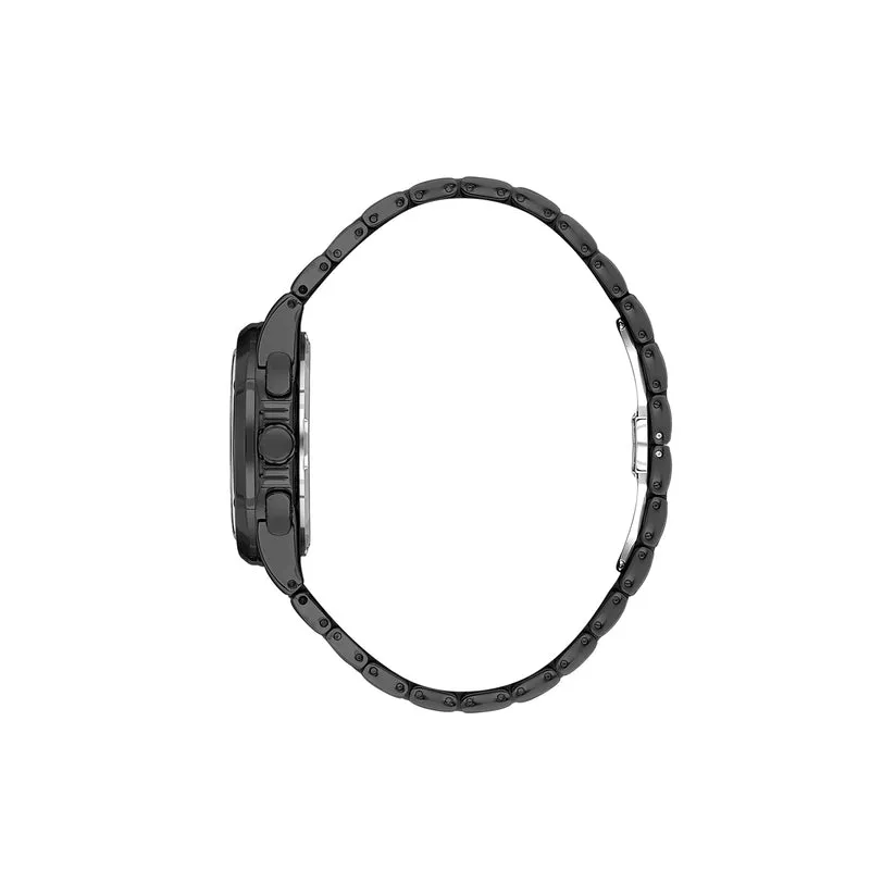 Daniel Klein Exclusive Men Chronograph Watch DK.1.13614-5 Black Stainless Steel Strap
