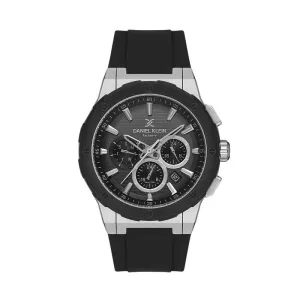 Daniel Klein Exclusive Men's Chronograph Watch Black Silicone  DK.1.13997