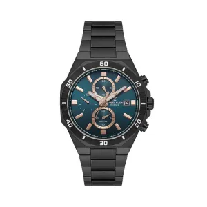 Daniel Klein Exclusive Men's Chronograph Watch Black Stainless Steel  DK.1.14004